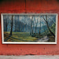 Vintage 1970s Nature Scene Oil Painting Frame