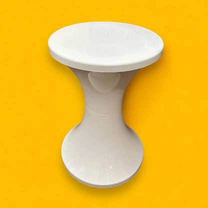 Mid Century Tam Tam White Stool