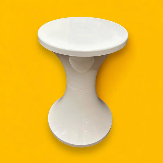 Mid Century Tam Tam White Stool