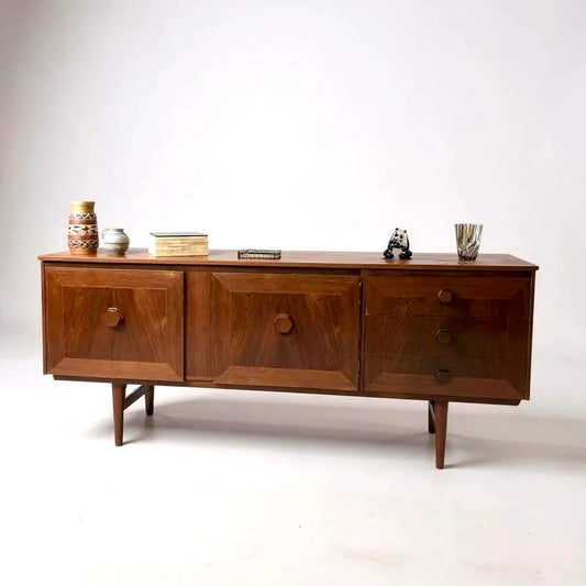 Mid Century Modern Danish Handmade Teak Wood Sideboard Buffet