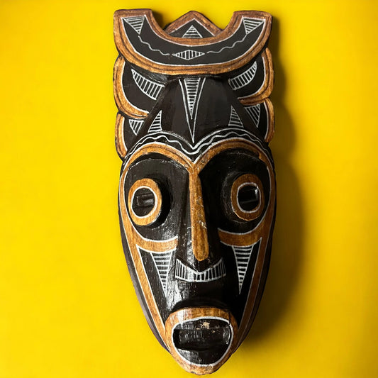 Vintage 1960s Carved Wood African Mask