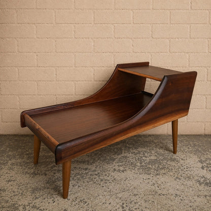 Chippy Heath Teak Telephone Bench Side Table Mid Century