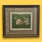 Vintage 1980s Chinese Silk Framed Tapestry