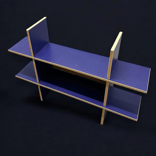 Vintage 90s IKEA Robin dark blue display shelf