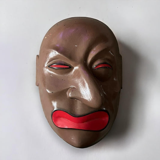 Mid Century Scary Carved Wall Mask