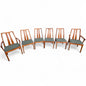Set of 6 Nathan Teak Dining Chairs Mid-Century Modern Vintage Dining Set
