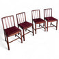 Set of Four Mahogany Dining Chairs | Mid-Century Ladder Back