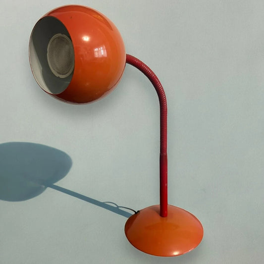 Mid Century Orange Space Age Eyeball Lamp