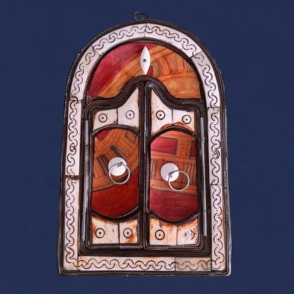Vintage 1970s Moroccan Window Mirror