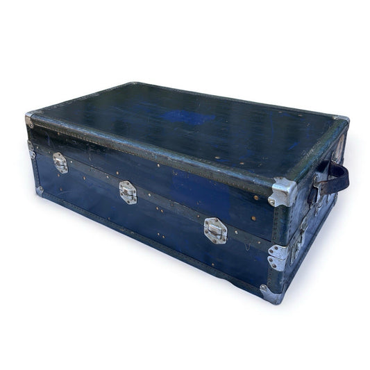 Mid Century Blue Storage Trunk