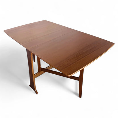 Legate Mid-Century Teak Drop-Leaf Dining Extendable Table