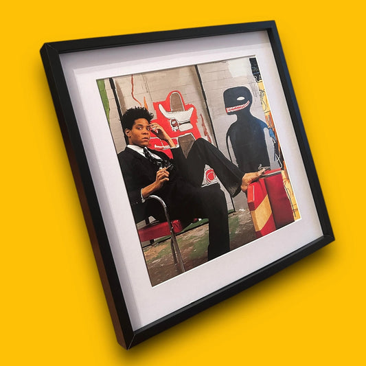 Vintage 90s Jean Michel Basquiat Framed Art Print