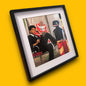 Vintage 90s Jean Michel Basquiat Framed Art Print