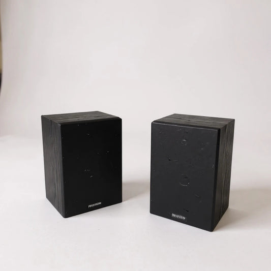 Vintage Ferguson Black Wood Speakers – Mid-Century Retro Hi-Fi