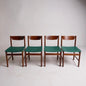 Mid Century Modern Rosewood Veneer Set of Four Dining Chairs