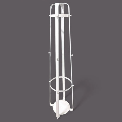 Vintage IKEA Coat Stand - White Metal Rack With Umbrella Stand Base