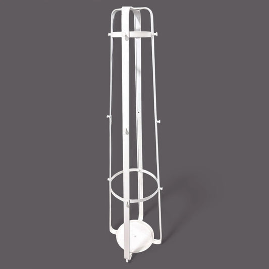 Vintage IKEA Coat Stand - White Metal Rack With Umbrella Stand Base