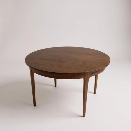 Mid Century Modern Nathan Round Extending Dining Table | Vintage Teak Table 1960s
