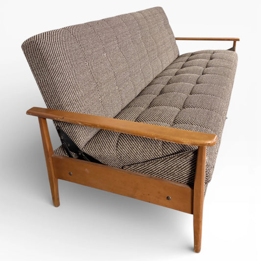 Mid Century Day Bed – Danish Convertible Sofa Bed With Solid Wood Frame