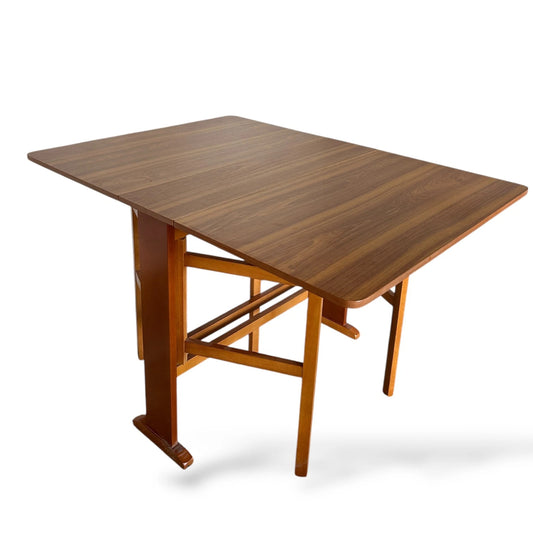Mid Century Drop Leaf Dining Table – Extendable Wooden Kitchen Table