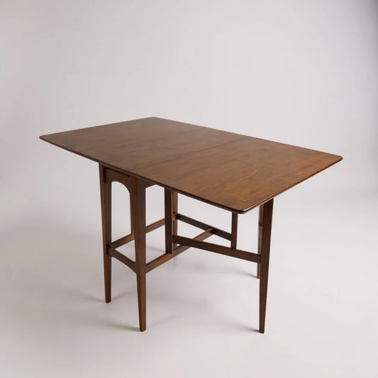Mid Century Jentique Drop Leaf Dining Table – Extendable Space-Saving Table