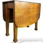 1920s Solid Oak “Gateless” Drop-Leaf Dining Table