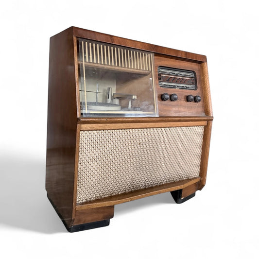 Vintage Perth Radiogram Record Cabinet – Walnut Veneer