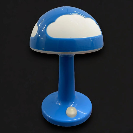 Vintage 90s Ikea Blue Mushroom Lamp