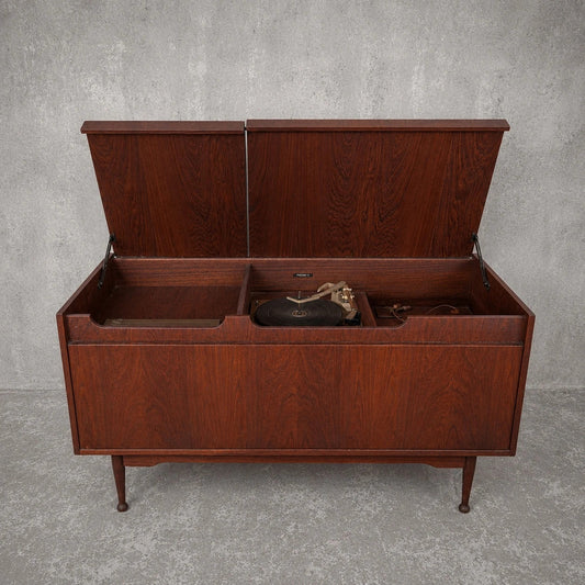 Mid Century Teak Armstrong Radiogram Record Player Cabinet