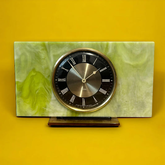 Mid Century Smiths Onyx Table Clock