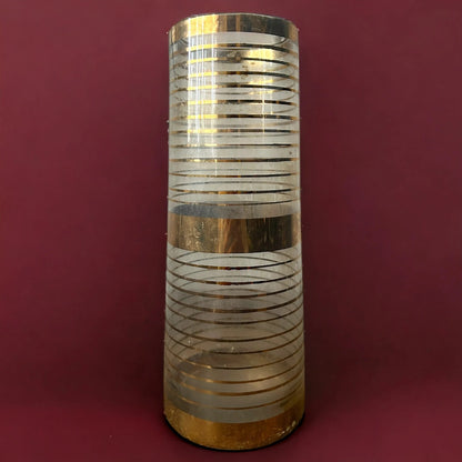 Mid Century Gold Banded Vase