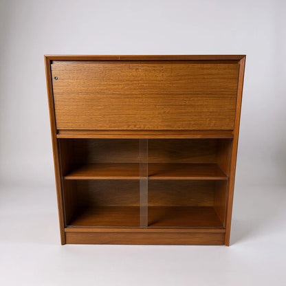 Mid Century Modern Herbert Gibbs Teak Bookcase Bureau Cabinet