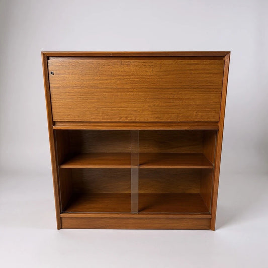 Mid Century Modern Herbert Gibbs Teak Bookcase Bureau Cabinet