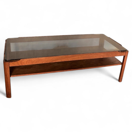 Vintage Myers Smoked Glass Coffee Table – Mid-Century Modern