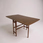 Teak Formica Gateleg Drop Leaf Dining Table, Vintage Mid Century Extendable Table