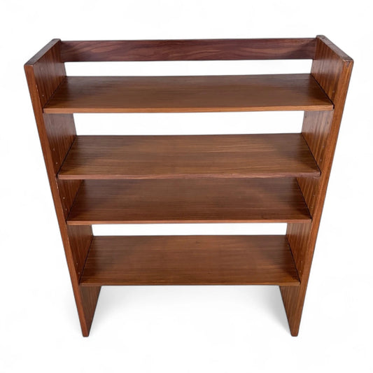 Afromosia Teak Bookshelf | Mid-Century Modern Adjustable Shelving