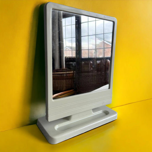 Mid century mint green tilting vanity mirror