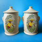 Vintage 1950s Pair of Sylvac Tea Caddys