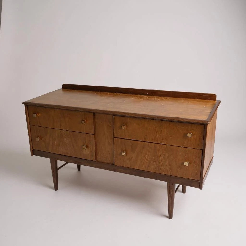 Mid Century Modern Homeworthy Teak Sideboard Cabinet