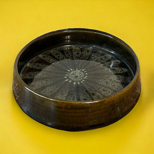 Mid Century Lotus Pottery Bowl