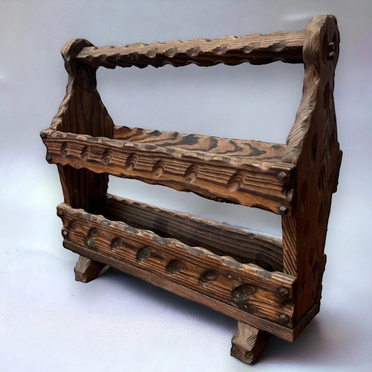 Mid Century Dark Wood Magazine Storage Rack