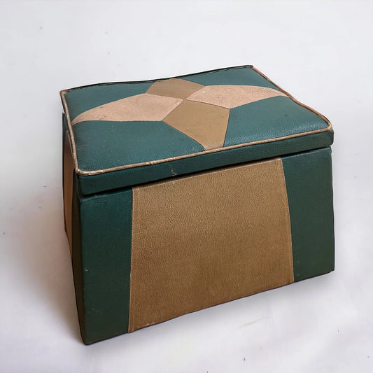 Vintage Moroccan Pouffe Storage Footstool