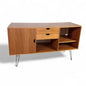 Swedish Mid-Century Teak Sideboard | 1960s Modern Credenza on Hairpin Legs