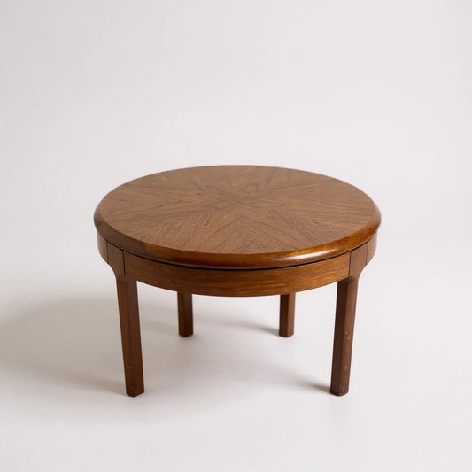 Mid Century Modern Danish Style Sunburst Coffee Table