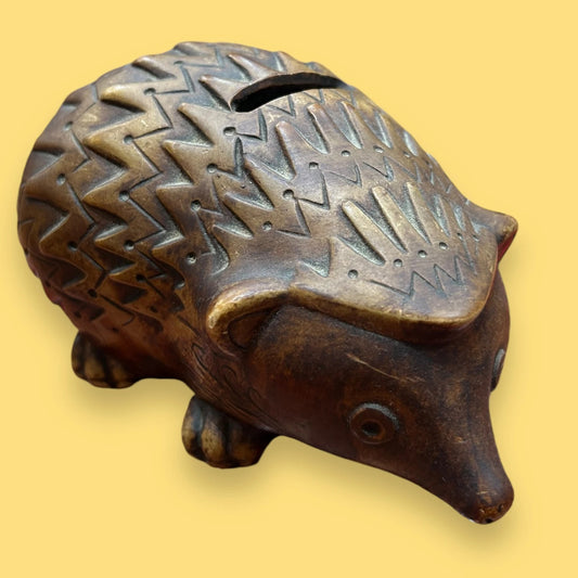 Mid Century Hedgehog Money Bank