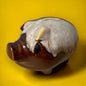 Mid Century Glazed Ceramic Piggy Bank