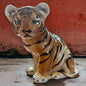 Vintage 1960s Ceramic Tiger Cub Statue
