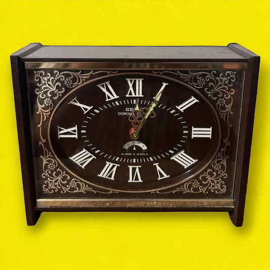 Mid Century Seiko Corona Japanese Alarm Clock