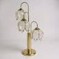 Vintage Hollywood Regency Brass Lotus Flower Table Lamp
