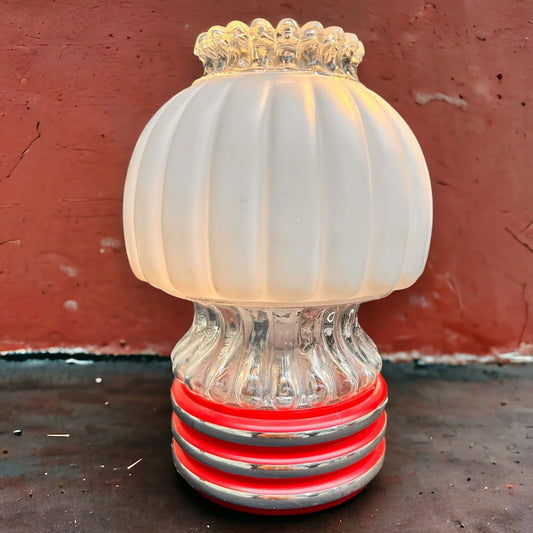 Mid century graewe opal glass table lamp